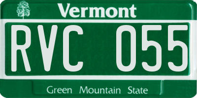 VT license plate RVC055