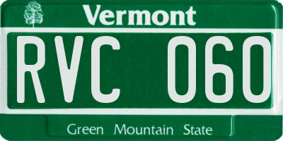 VT license plate RVC060