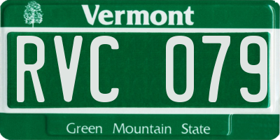 VT license plate RVC079