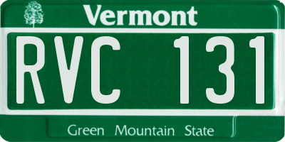 VT license plate RVC131