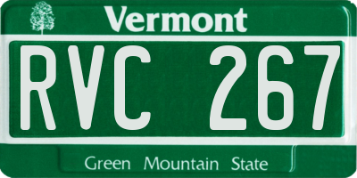 VT license plate RVC267