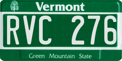 VT license plate RVC276