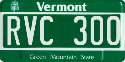 VT license plate RVC300