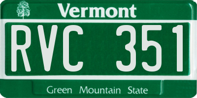 VT license plate RVC351