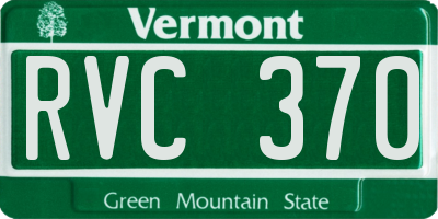 VT license plate RVC370