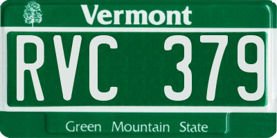 VT license plate RVC379