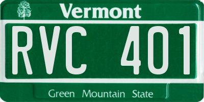 VT license plate RVC401