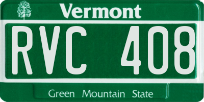 VT license plate RVC408