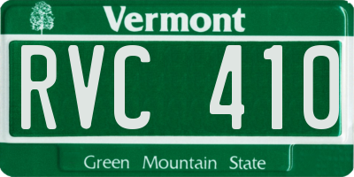 VT license plate RVC410