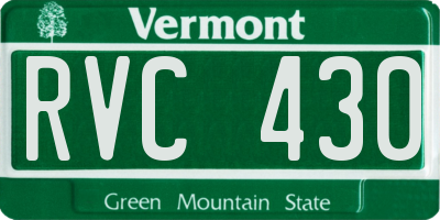 VT license plate RVC430
