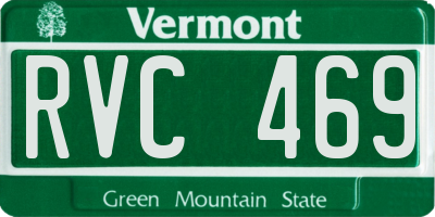 VT license plate RVC469