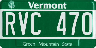 VT license plate RVC470