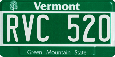VT license plate RVC520