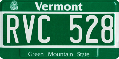 VT license plate RVC528