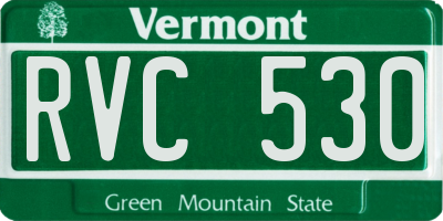 VT license plate RVC530