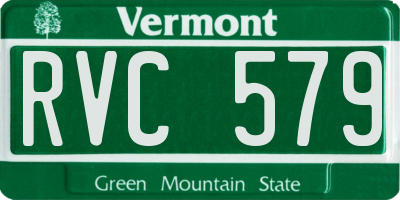 VT license plate RVC579