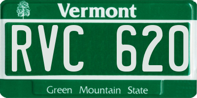 VT license plate RVC620