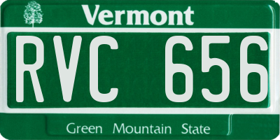 VT license plate RVC656