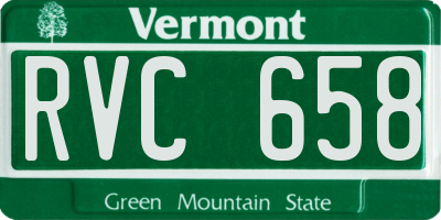 VT license plate RVC658