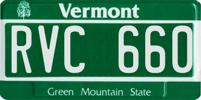 VT license plate RVC660