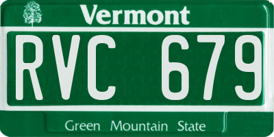 VT license plate RVC679