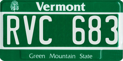VT license plate RVC683