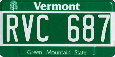 VT license plate RVC687