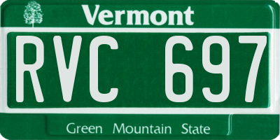 VT license plate RVC697