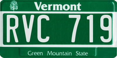 VT license plate RVC719