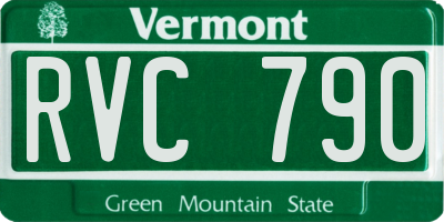 VT license plate RVC790