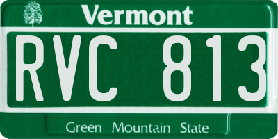 VT license plate RVC813