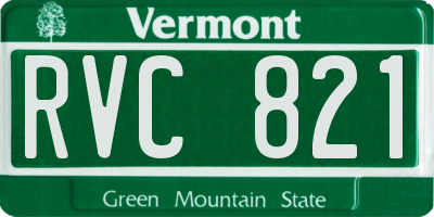 VT license plate RVC821
