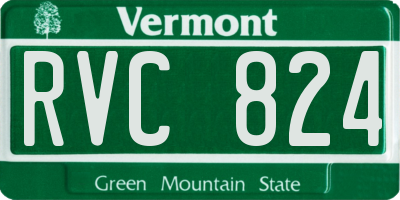 VT license plate RVC824
