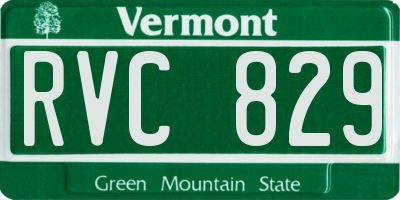 VT license plate RVC829