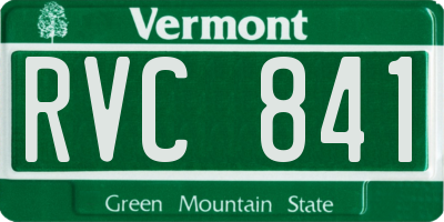 VT license plate RVC841