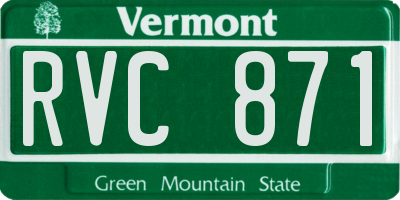 VT license plate RVC871