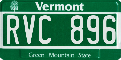 VT license plate RVC896
