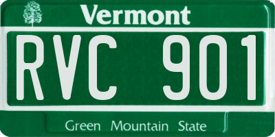 VT license plate RVC901