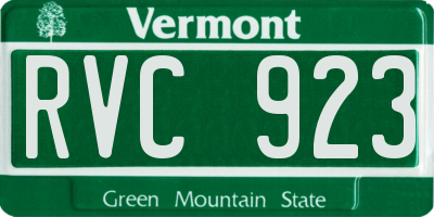 VT license plate RVC923