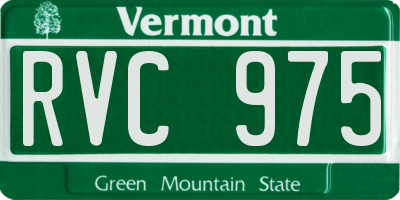 VT license plate RVC975