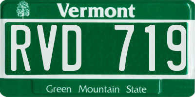 VT license plate RVD719