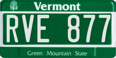 VT license plate RVE877