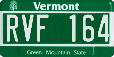 VT license plate RVF164