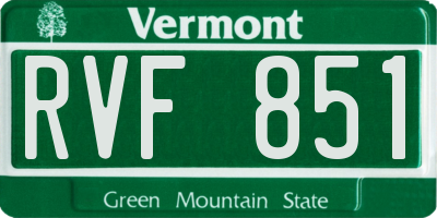 VT license plate RVF851