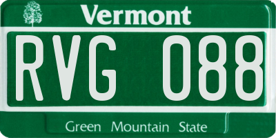VT license plate RVG088