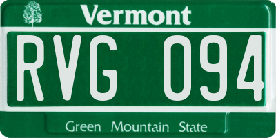 VT license plate RVG094