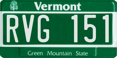 VT license plate RVG151