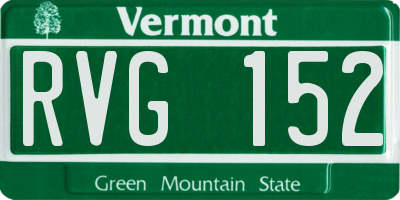 VT license plate RVG152