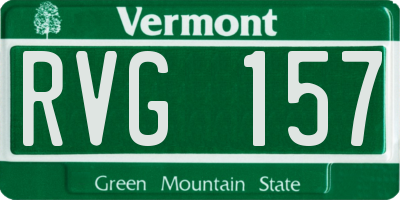 VT license plate RVG157