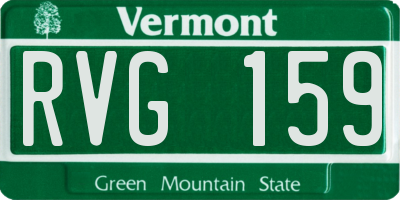 VT license plate RVG159